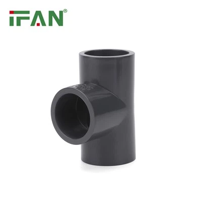 806 svart UPVC -tee